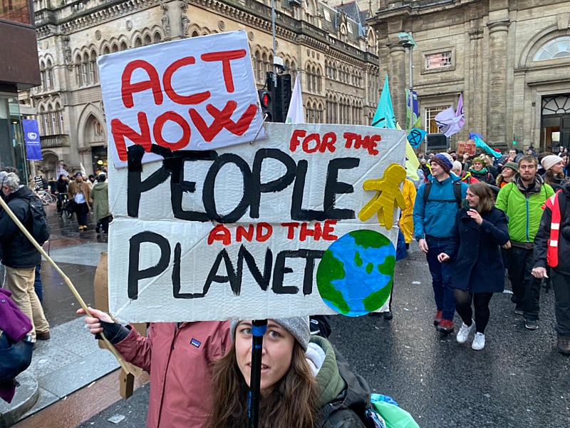Guilherme Cavalli - Manifestação em Glasgow, Reino Unido, durante a COP-26